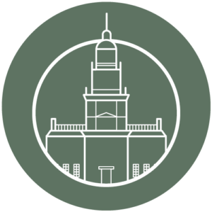Philadelphia City Hall icon within a green circle